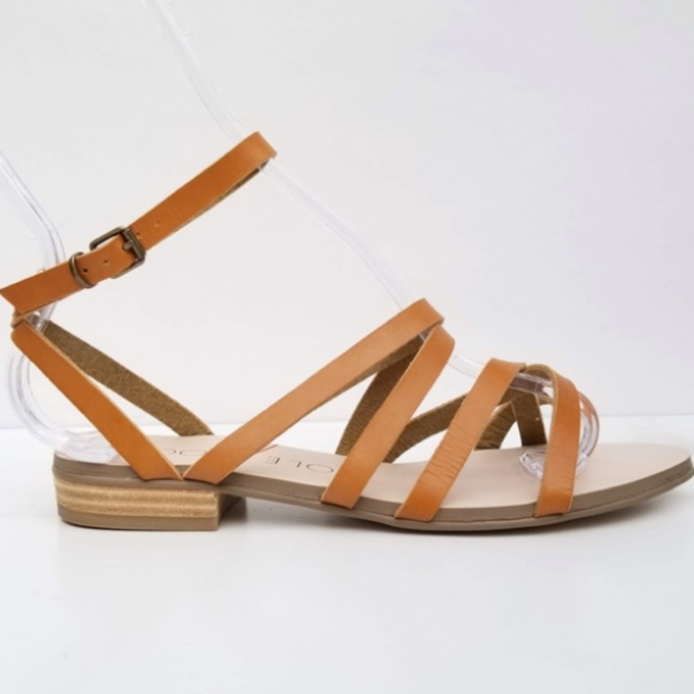 Like new - SOLE/SOCIETY ‘Koko’ Real Leather Sandals in Tan